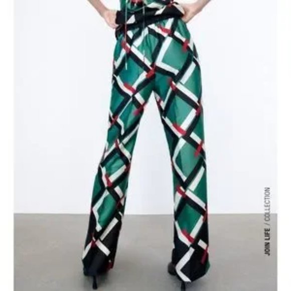 Zara Satin High Waisted Pants - Picture 6 of 10